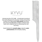 Extra-Large Aluminium Fine-Tooth Comb – Styling Comb with Handle (A6)