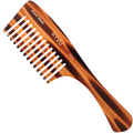 KYVU T21 handmade 20.8 cm tortoiseshell cellulose acetate coarse-tooth styling comb, premium material for thick textured hair