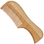 KYVU W24 handmade beechwood moustache comb 7.5cm fine teeth