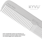 A1 anodized aluminium close-up showing brushed-silver finish and laser-engraved KYVU branding
