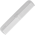 KYVU A1 handmade metal dual-tooth hair comb in anodized aluminium, fine and coarse teeth, for men and women