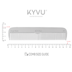 KYVU A1 metal dual-tooth comb size guide — 17.2 cm length
