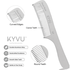 A3 aluminium comb showing wide-spaced coarse teeth with hand-rounded tips