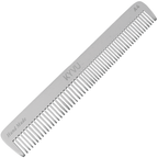 KYVU A4 handmade full-size metal dual-tooth comb in anodized aluminium, fine and coarse teeth, for men and women