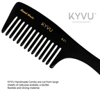 KYVU B21 cellulose acetate close-up showing smooth glossy black finish
