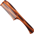 KYVU T15 full-size tortoiseshell cellulose acetate handled detangling comb 21.8 cm on white background