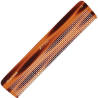 KYVU T9 handmade tortoiseshell fine-tooth comb in cellulose acetate, mid-size, for fine and thin hair