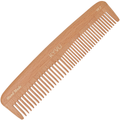 KYVU W2 handmade dual-tooth wooden comb in steam beech, fine and coarse teeth, for hair and beard