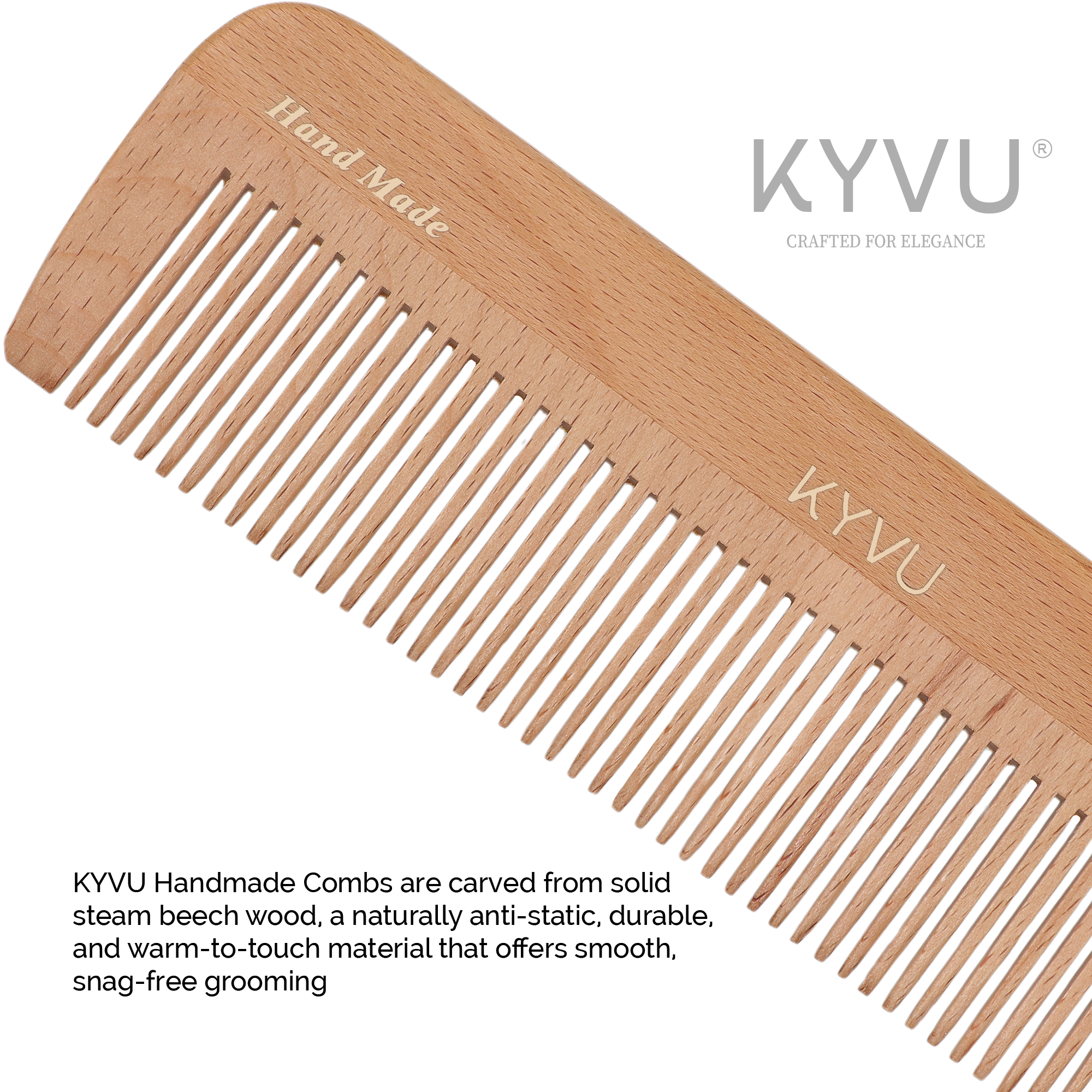 KYVU W3 steam beech wood close-up showing natural grain