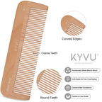 W3 wooden comb showing coarse wide-spaced teeth with hand-rounded tips